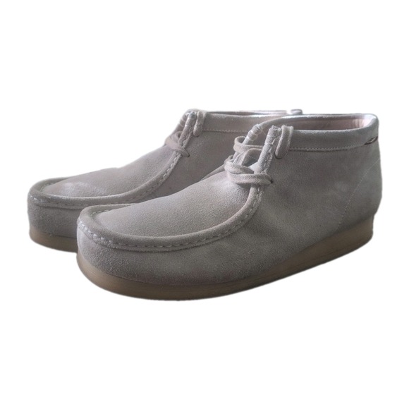 Clarks Other - Clarks Originals Wallabee Boots Men's Size 12 Beige Suede Crepe Sole Chukka Shoe